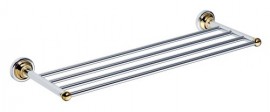 Bemeta RETRO zlato/chrom polička na ručníky 665x65x225 mm   144202188